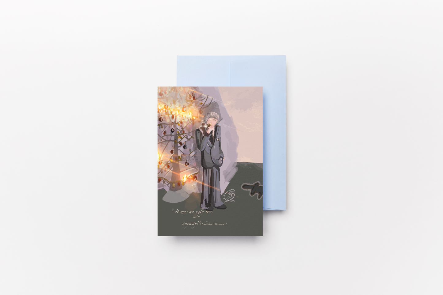 Christmas Vacation Themed Holiday Cards Set of 12