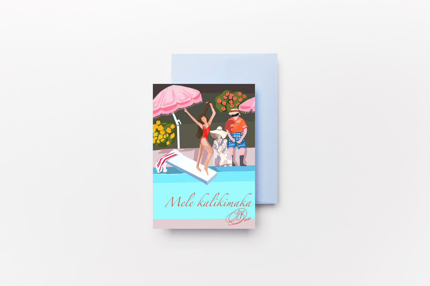 Christmas Vacation Themed Holiday Cards Set of 12