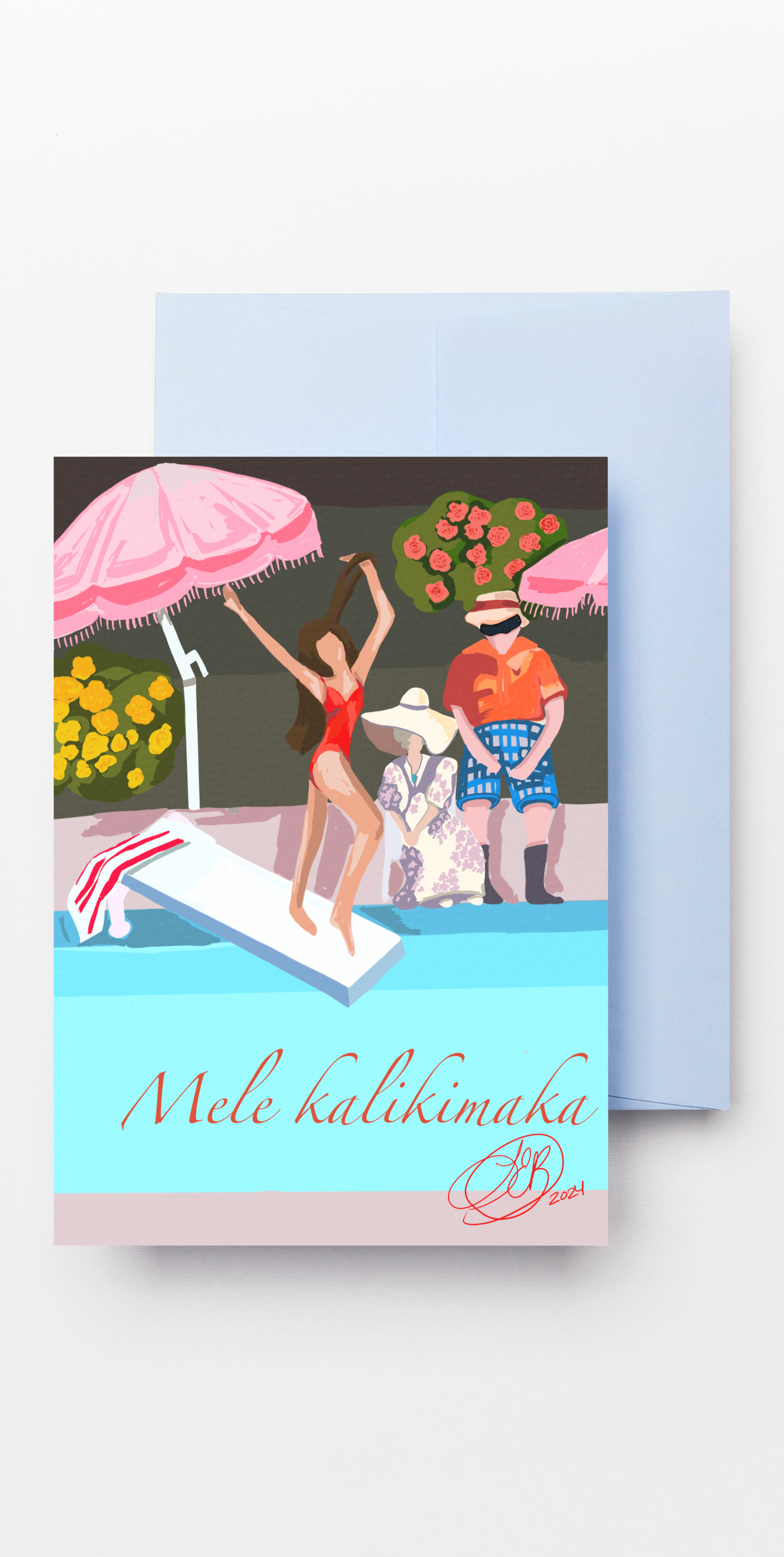 Mele Kalikimaka Individual Holiday Greeting Card