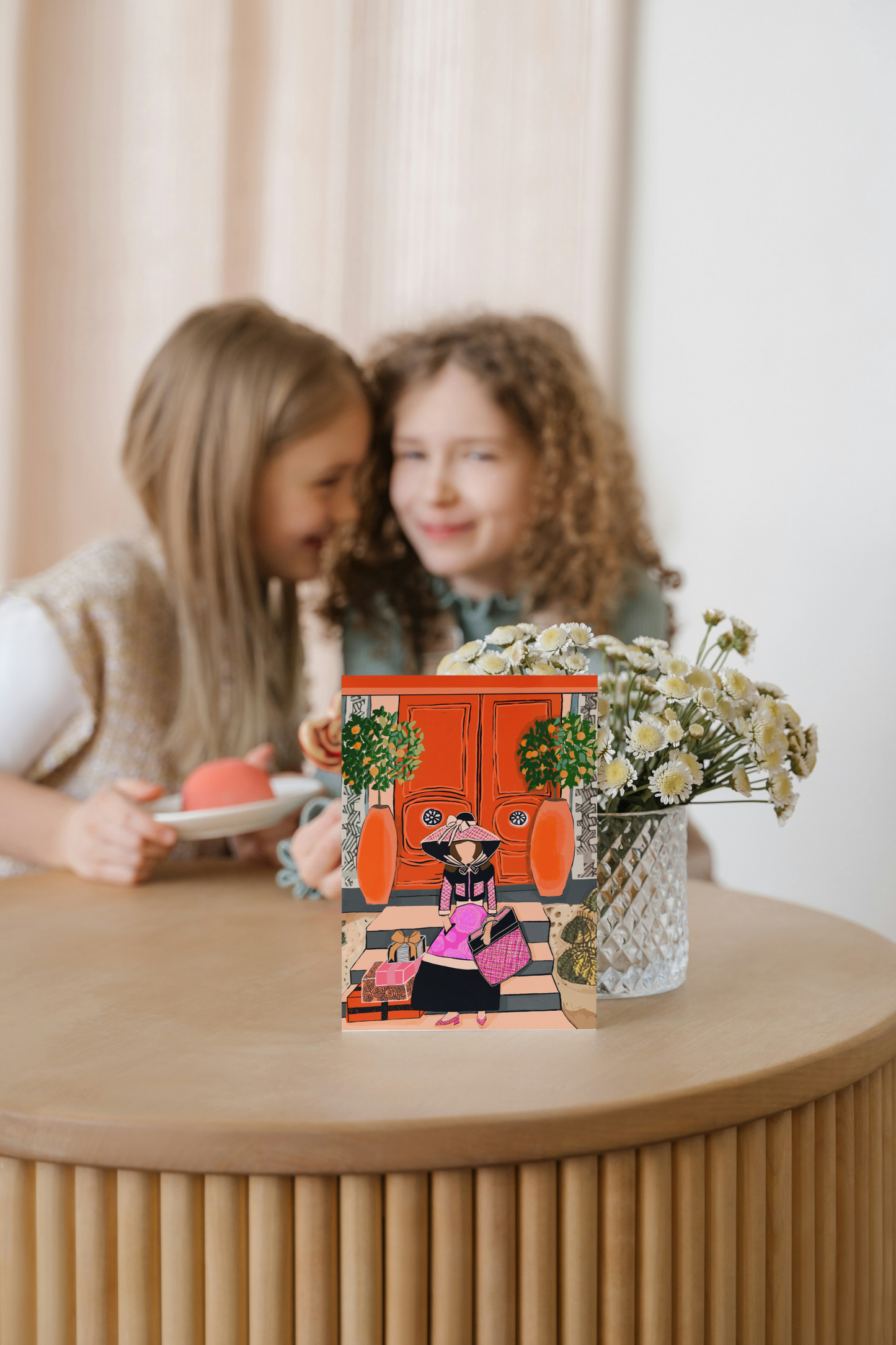 Tangerine & Haute Individual Holiday Greeting Card