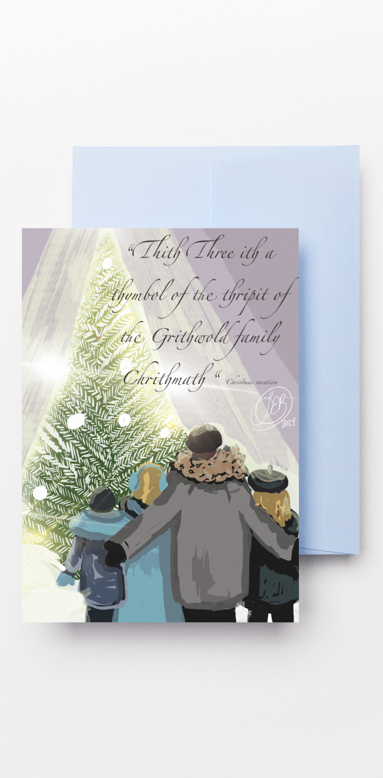 Thymbol of the Thript Individual Holiday Greeting Card