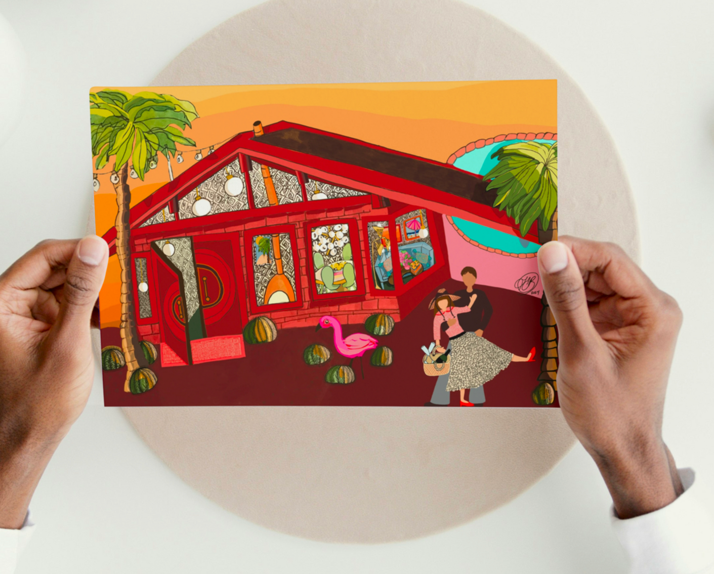 Palm Springs Individual Holiday Greeting Card