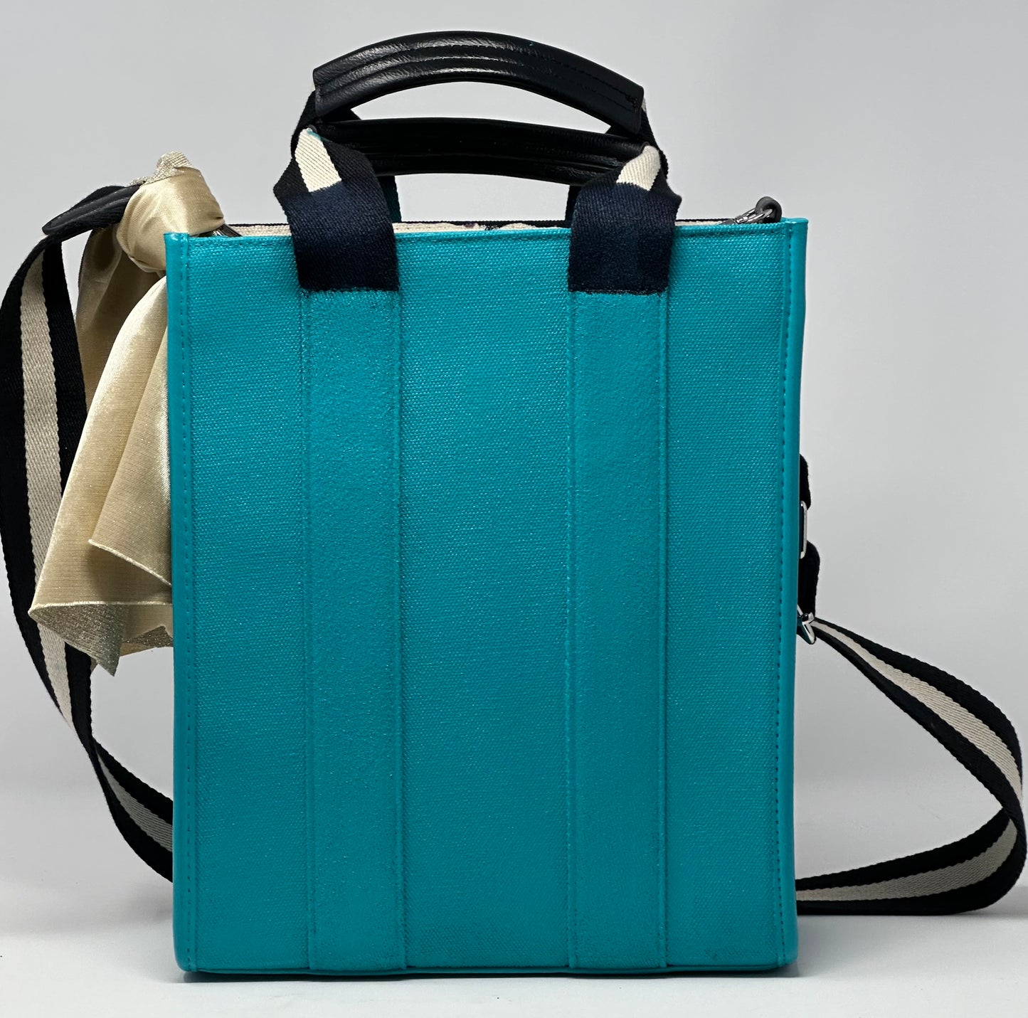 Camellia Turquoise Petite Canvas Bag