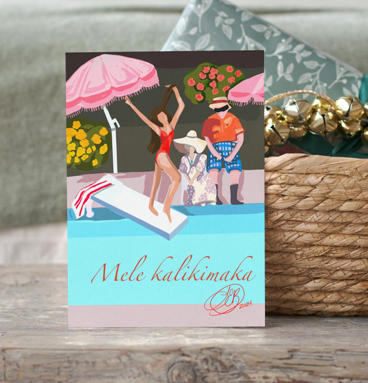 Mele Kalikimaka Individual Holiday Greeting Card