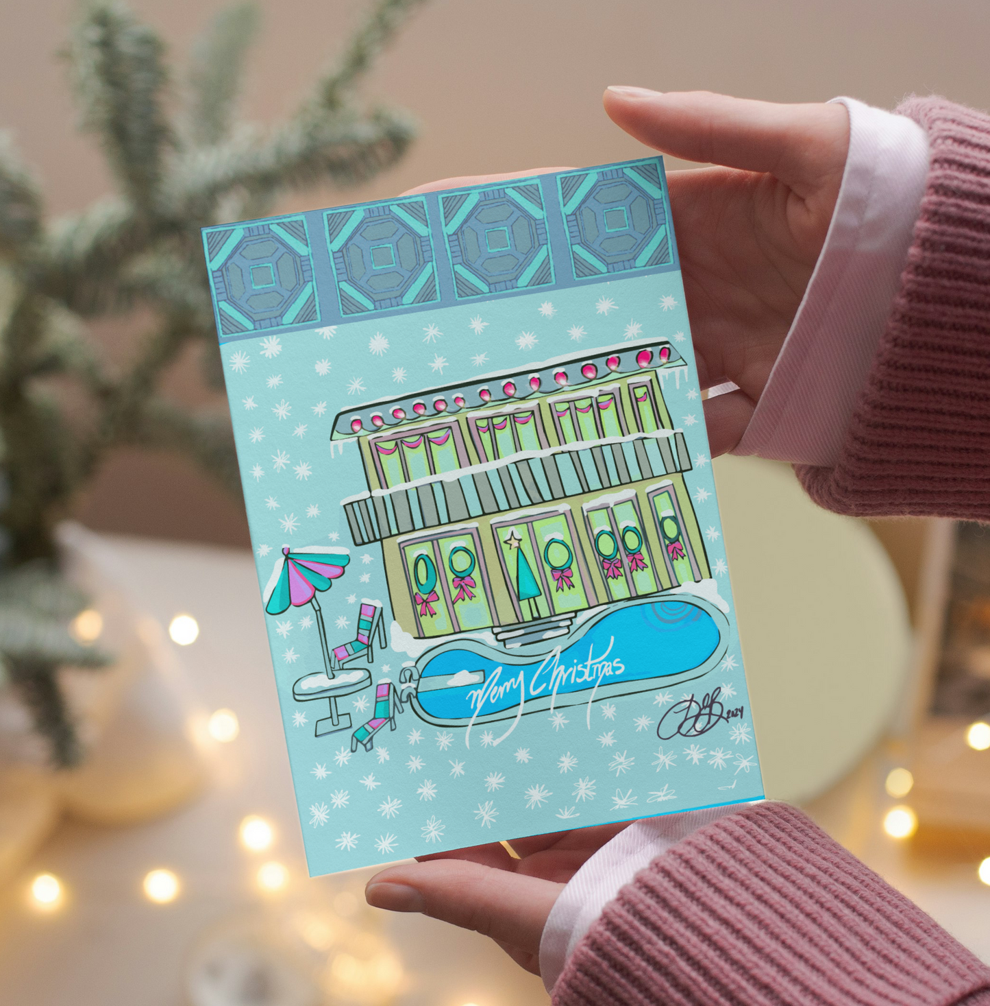 The Leeper House Holiday Individual Greeting Card